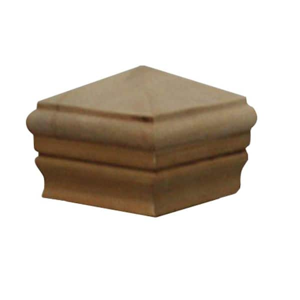 PRIVATE BRAND UNBRANDED 4 in. x 4 in. Cedar Newport Pyramid Post Cap