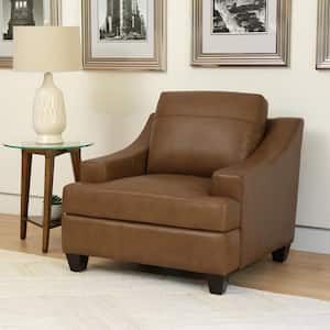 Morano Camel Leather Arm Chair (Set of 1)