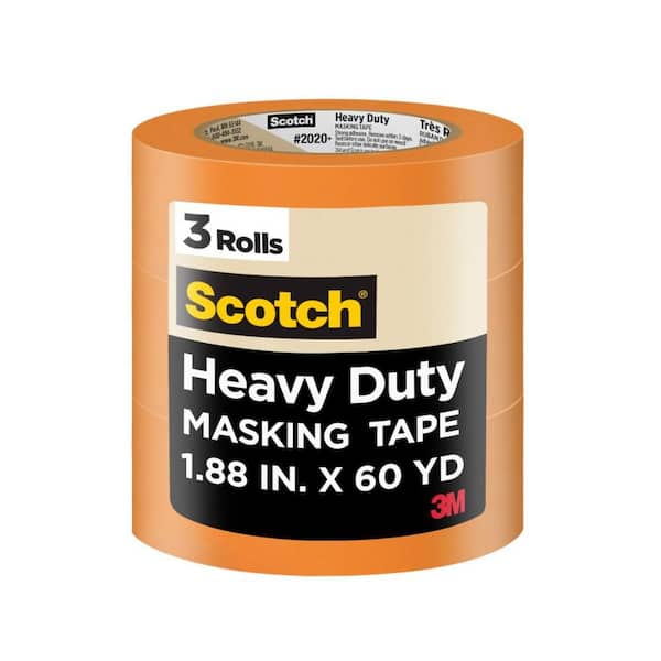 Scotch 1.88 in. x 60.1 yds. Heavy Duty Masking Tape (3-Rolls/Pack)