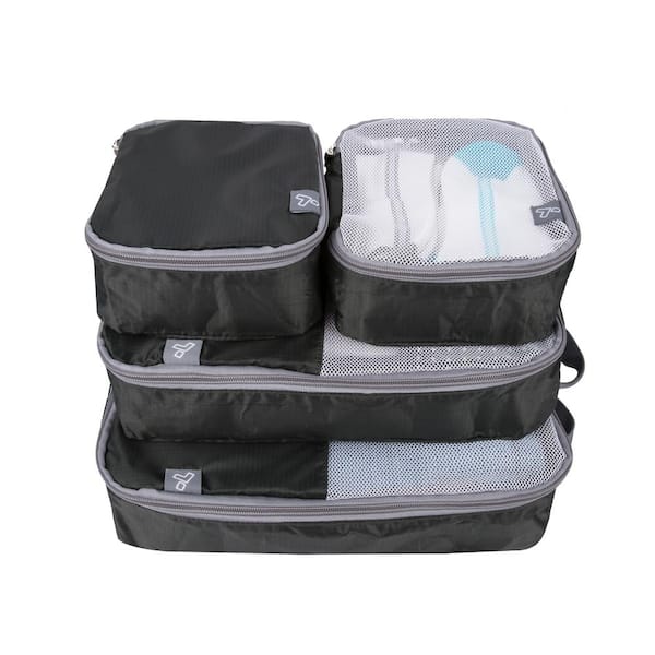 Travelon Black Soft Packing Organizers (Set of 4) 43440-500 - The Home ...