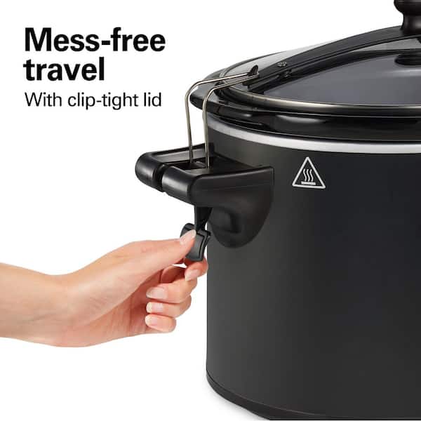 Hamilton Beach Ready, Set, Dinner 6 qt. Black Slow Cooker with