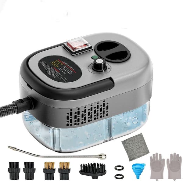 12-Piece Bathroom Accessory Set, 2500W Handheld Steam Cleaner in Gray, High-Temperature and Pressure Steam Cleaner