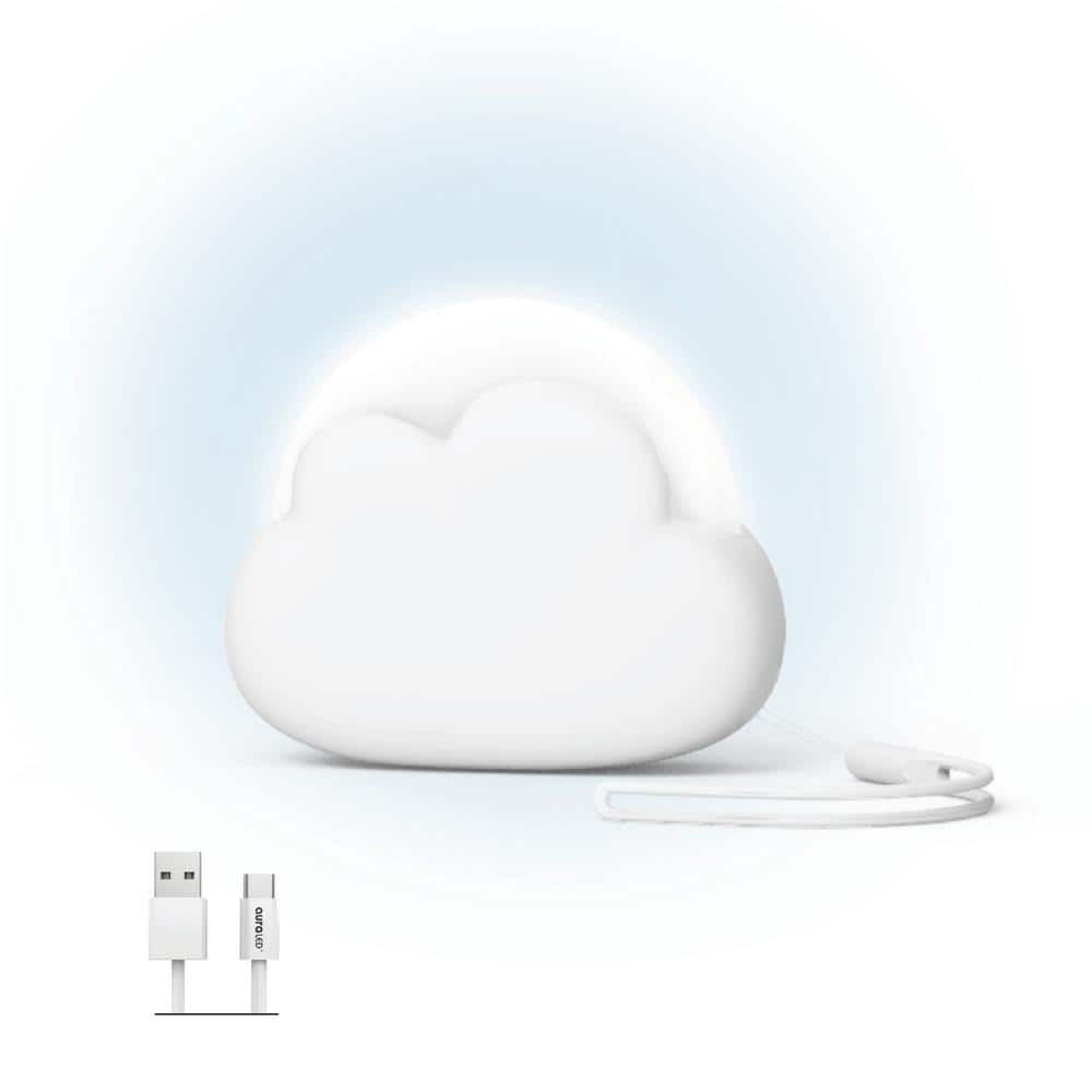 Tzumi 1-Watt Aura LED Portable Cloud Light in White -  9032HD