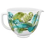 5 Qt. Tropical Floral Patterned Ceramic Bowl