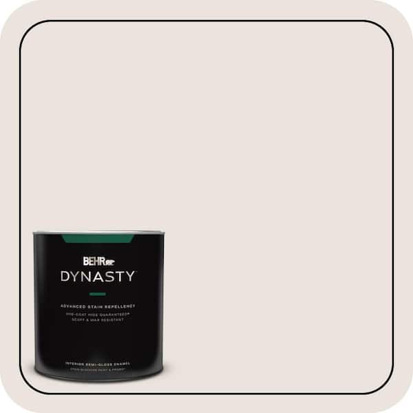 BEHR DYNASTY 1 qt. #ECC-58-2 Earthly White Semi-Gloss Enamel Interior Stain-Blocking Paint & Primer