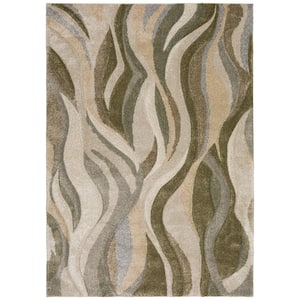 Carmona 9 ft. 10 in. x 13 ft. 2 in. Green Abstract Rug
