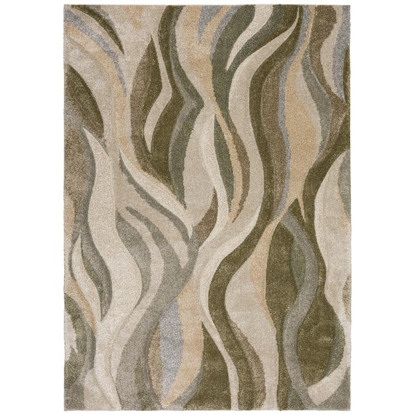 Addison Rugs Carmona 9 ft. 10 in. x 13 ft. 2 in. Green Abstract Rug