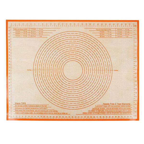 Extra Large Food Grade Silicone Baking Mat Non-Stick Non-Slip Surface with Measurement Guide for Dough Rolling Kneading