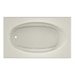 Signature 72 in. x 42 in. Rectangular Whirlpool Bathtub with Left Drain in Oyster with Heater