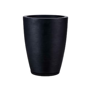 Amsterdan Medium Black Plastic Resin Indoor and Outdoor Planter Bowl