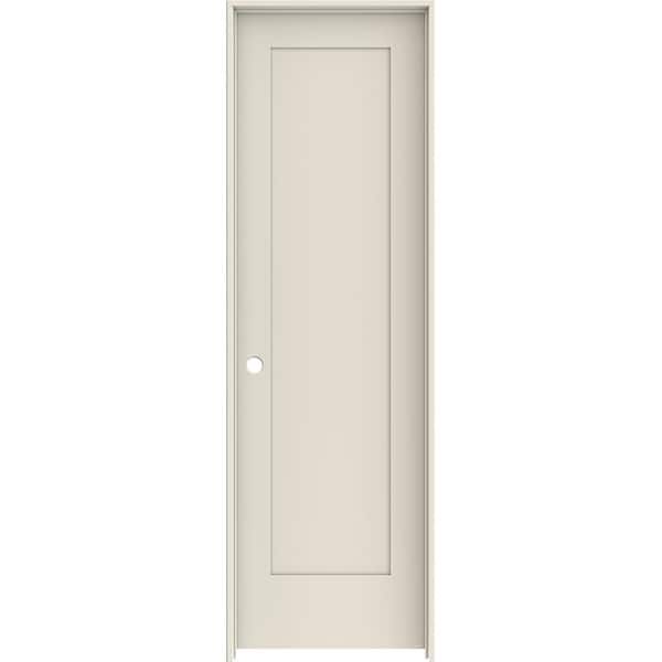 JELD-WEN 24 in. x 80 in. 1 Panel Shaker Right-Hand Solid Core Primed Wood Single Prehung Interior Door