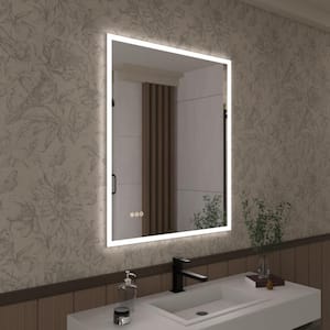 Musci 30 in. W x 36 in. H Rectangular Frameless LED Wall Bathroom Vanity Mirror