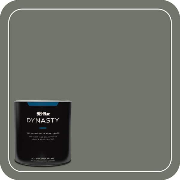 BEHR DYNASTY 1 qt. #BXC-72 Evergreen Trail Satin Enamel Interior Stain-Blocking Paint and Primer