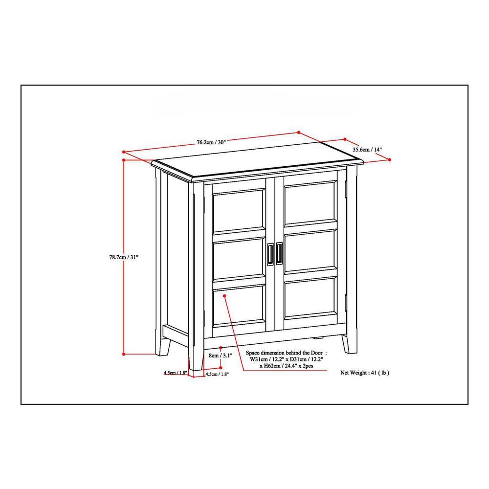 Farmhouse Grey Solid Pine Freestanding Office Cabinet with Adjustable Shelving
