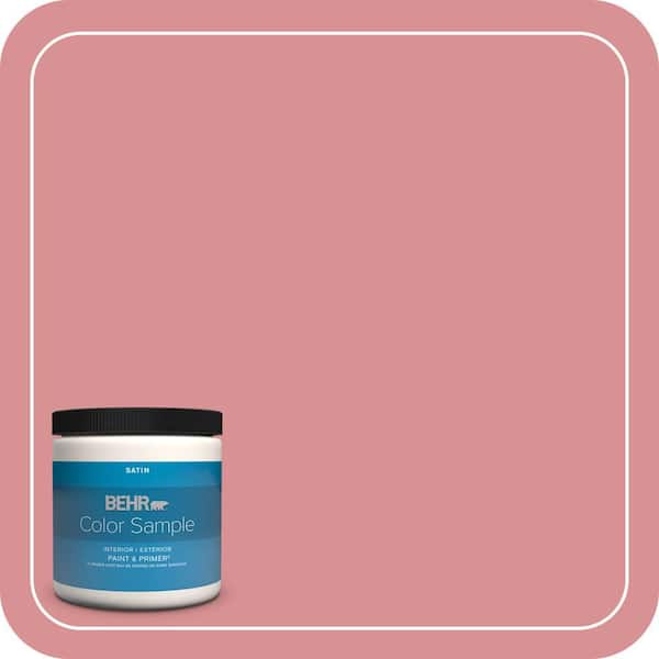 BEHR PREMIUM PLUS 8 oz. Home Decorators Collection #HDC-CT-11 La Vie En Rose Satin Enamel Interior/Exterior Paint & Primer Color Sample