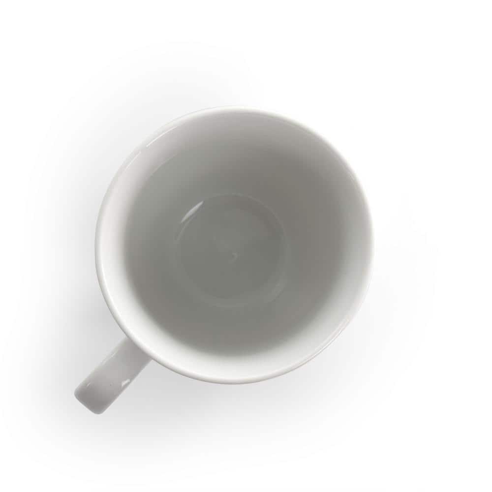 Rosales White Ceramic 12 Ounce Mug Set, 6 Piece