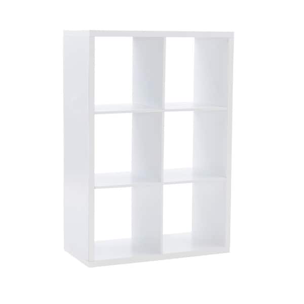 Linon Home Decor Dillon White 6-Cubby Horizontal or Vertical Storage Cabinet