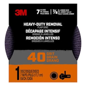 7 in. 40-Grit Heavy-Duty Removal Flap Disc (1-Pack)