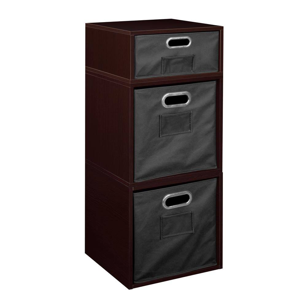 32.5 in. H x 13 in. W x 13 in. D Wood 3- Cube Organizer
