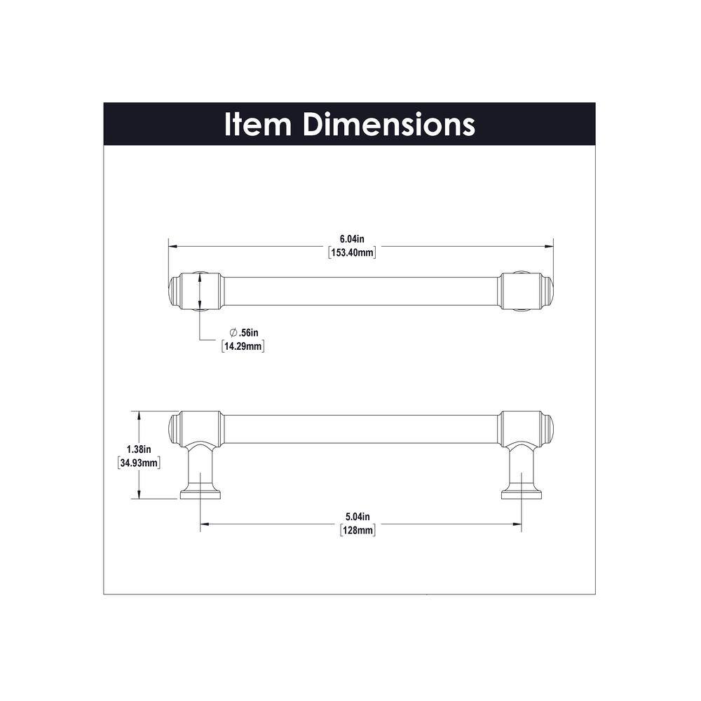Brushed Golden Brass Modern Industrial Bar Pulls