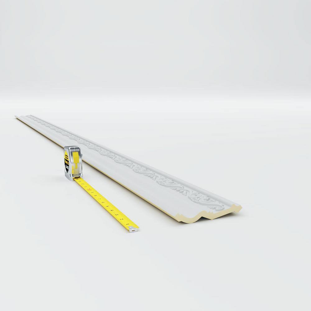 Dauphine White Polyurethane Crown Moulding 94.5"