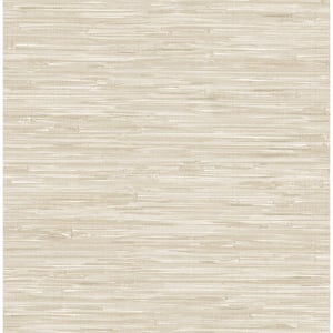 White Exhale Woven Faux Grasscloth Wallpaper Sample