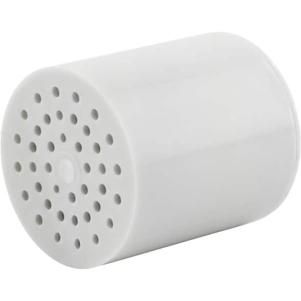 Lukvuzo Shower Head Water Filtration System with Lasting High Output for Reduces Chlorine and Toxins, Child Safe in White