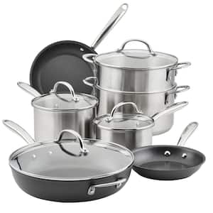 11-Piece Stainless Steel Professional Cookware Set with Lids