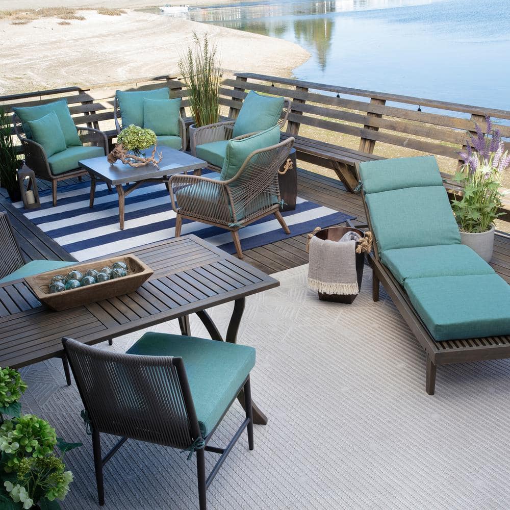 Eco-Friendly Seafoam Green Recycled Adirondack Chair Cushion