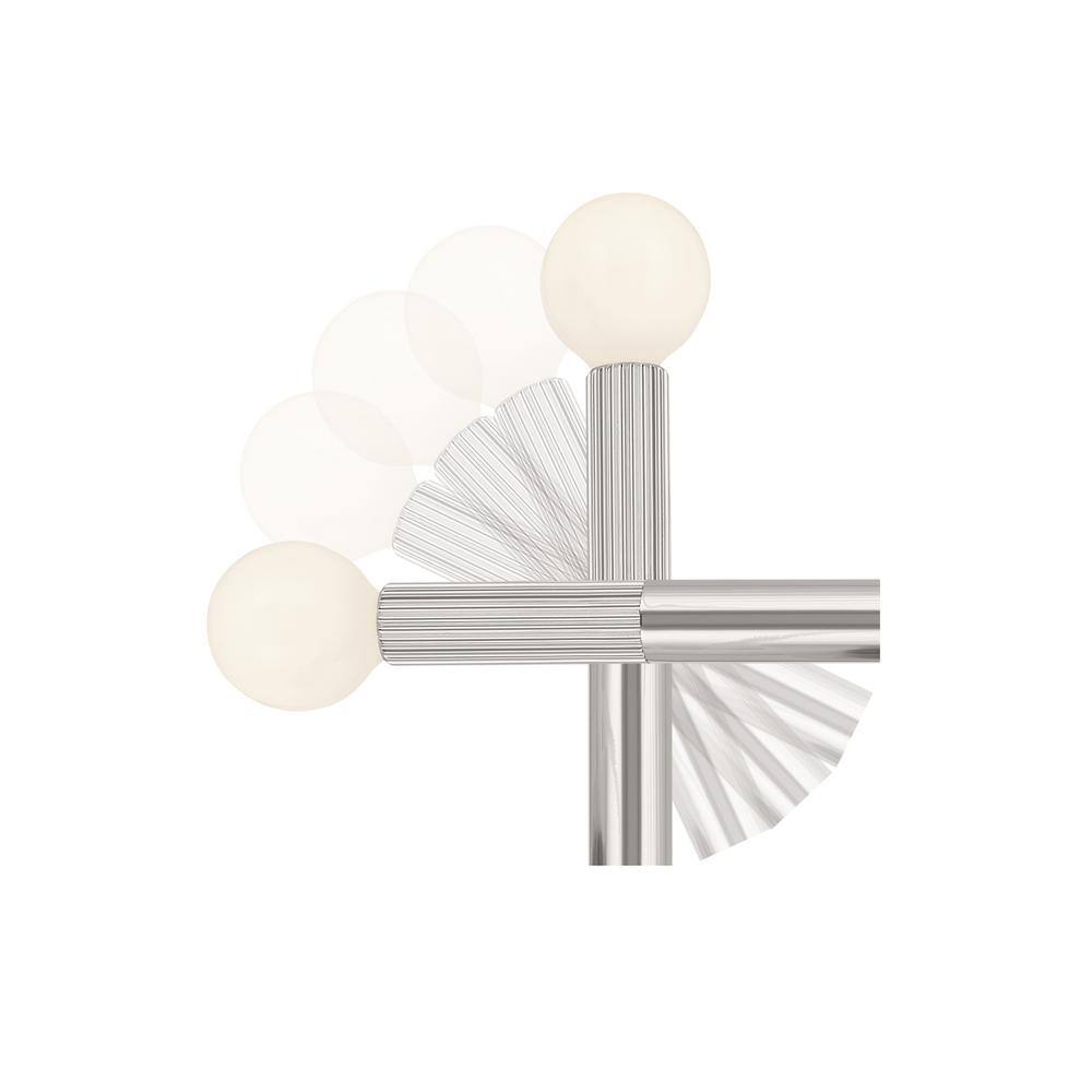 Odensa 17 Inch Polished Nickel 2-Light Wall Sconce