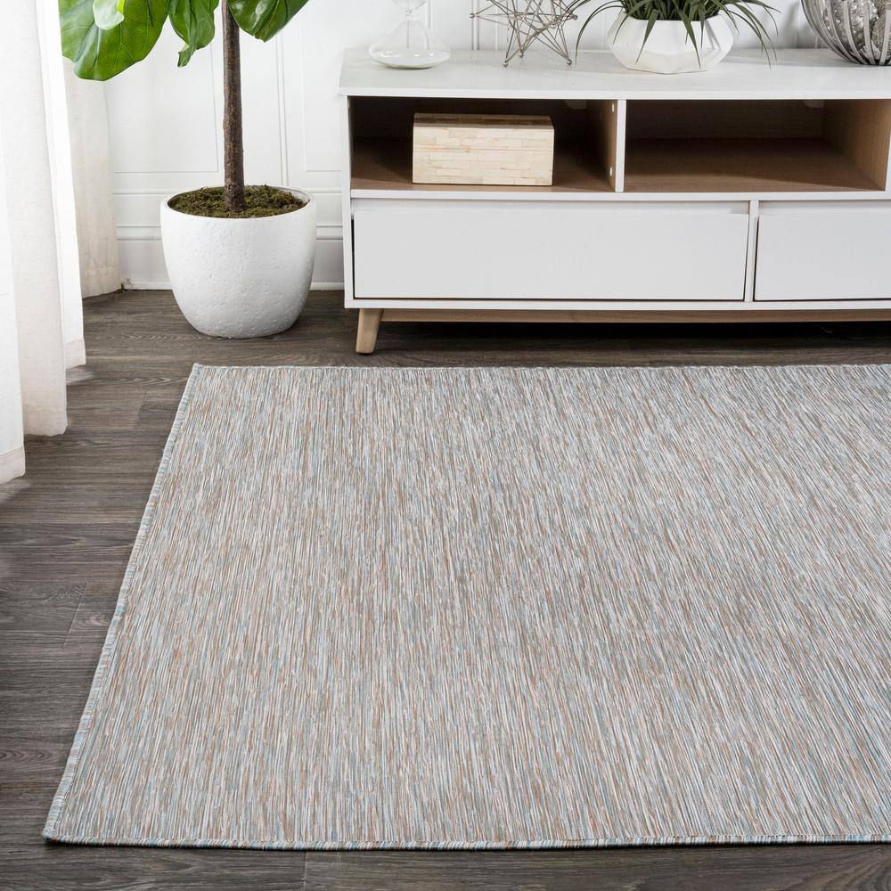 Ethan Modern 9' x 12' Gray Flatweave Synthetic Area Rug
