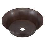 Copernicus 16 in. Solid Copper Vessel Bathroom Sink in Aged Copper