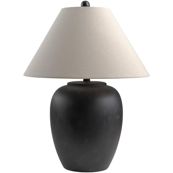 Bastille BST-002 25 in. H x 18 in. W x 18 in. D Accent Table Lamp, Beige