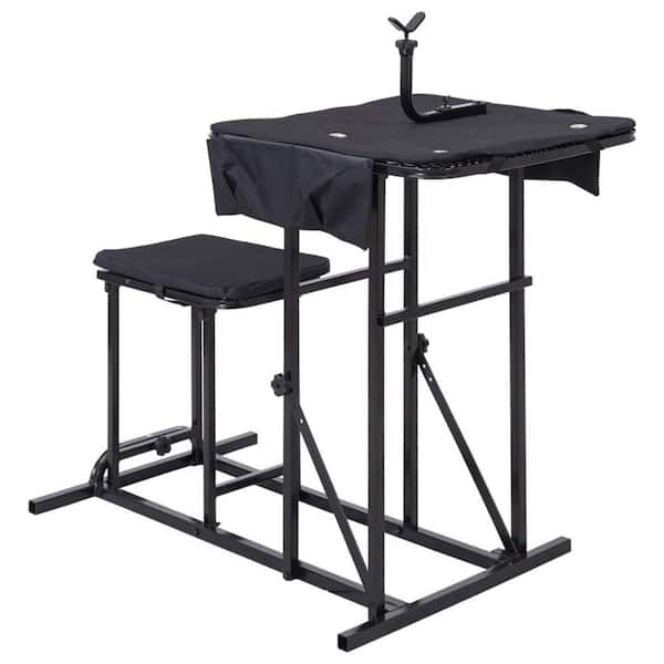 Foldable Shooting Bench with Adjustable Height Table for Hunting, Target Practice and Outdoor Use
