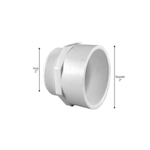 2 in. PVC Schedule 40 MPT x S Male Adapter
