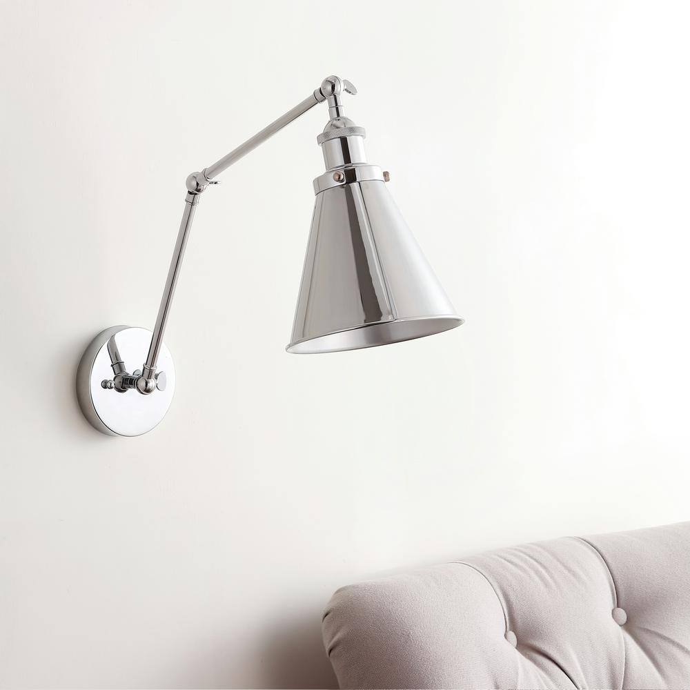 Rover Adjustable Chrome LED Swing Arm Wall Sconce Set of 2