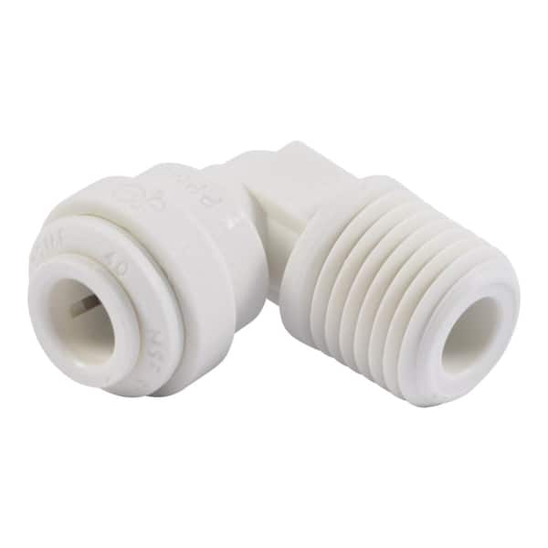 John Guest 1/4 in. O.D. Push-To-Connect x 1/4 in. MIP 90° Polypropylene Elbow Adapter Fitting
