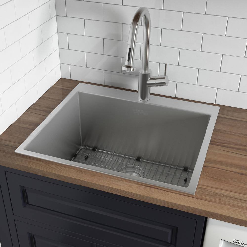 30-Inch Stainless Steel Drop-In Utility Sink with Grid