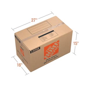 27 in. L x 15 in. W x 16 in. D Large Moving Box with Handles (20-Pack)