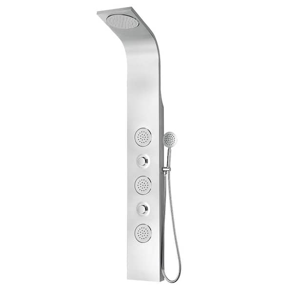 PULSE Showerspas Moana 3-Jet Shower System with Handheld Shower in Brushed Stainless Steel