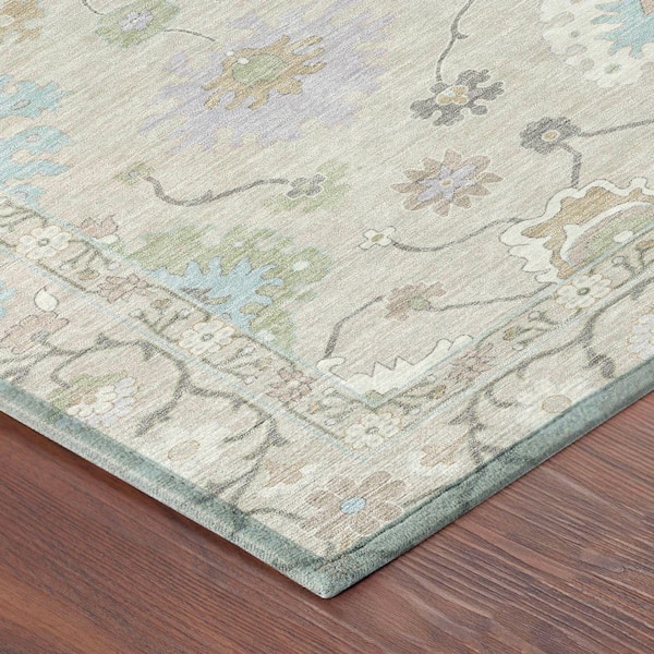 Chantille Machine Washable Indoor/Outdoor Abstract ACN2675 Linen 2 ft. x 7 ft. Runner Rug