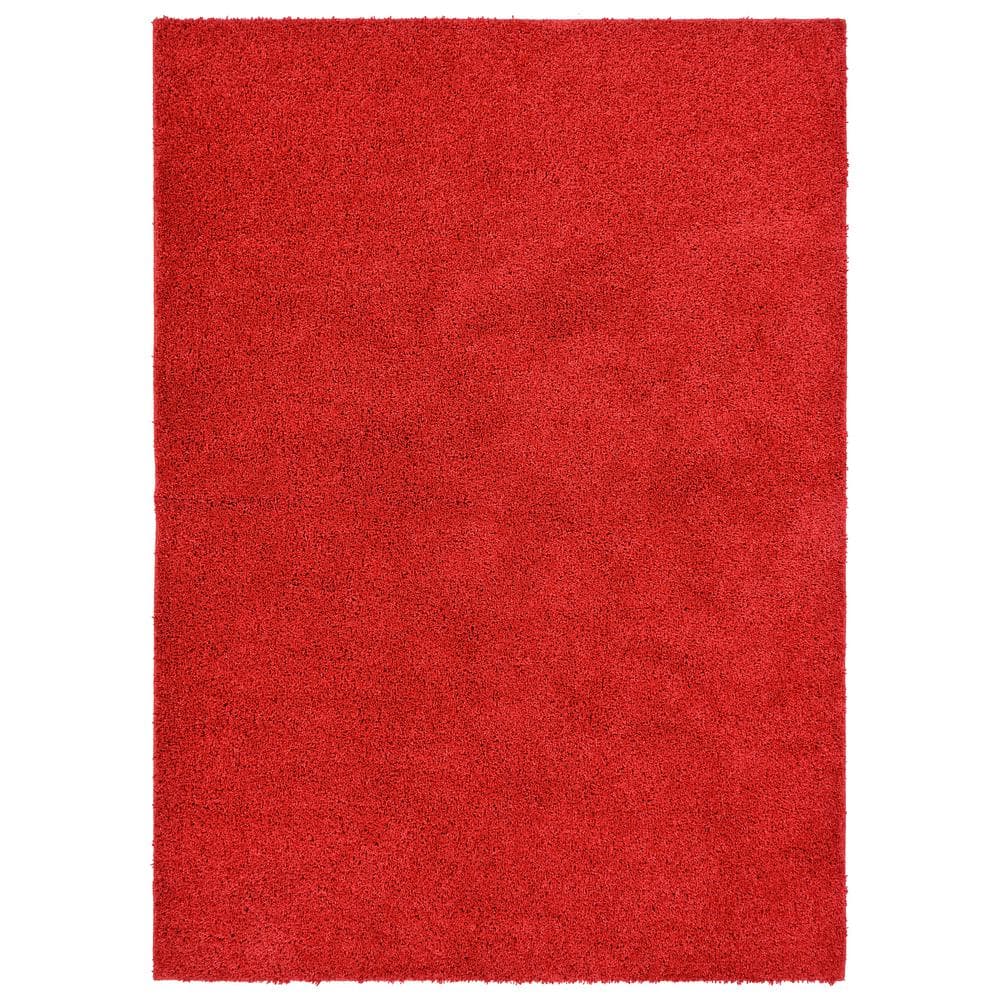 Garland Rug Skyline Shag 5 ft. x 7 ft. Chili Red Area Rug SKSH0N06008414 The Home Depot