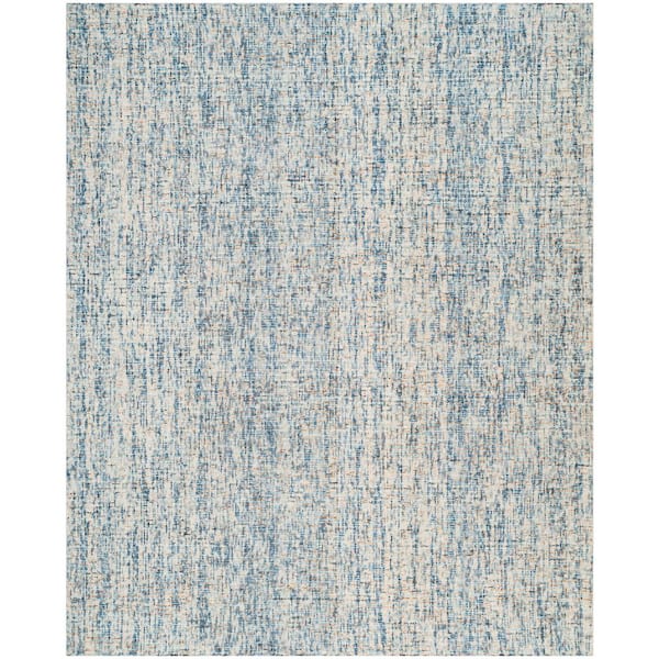 SAFAVIEH Abstract Dark Blue/Rust 8 ft. x 10 ft. Solid Area Rug