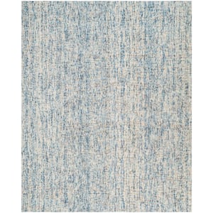 Abstract Dark Blue/Rust 9 ft. x 12 ft. Solid Area Rug