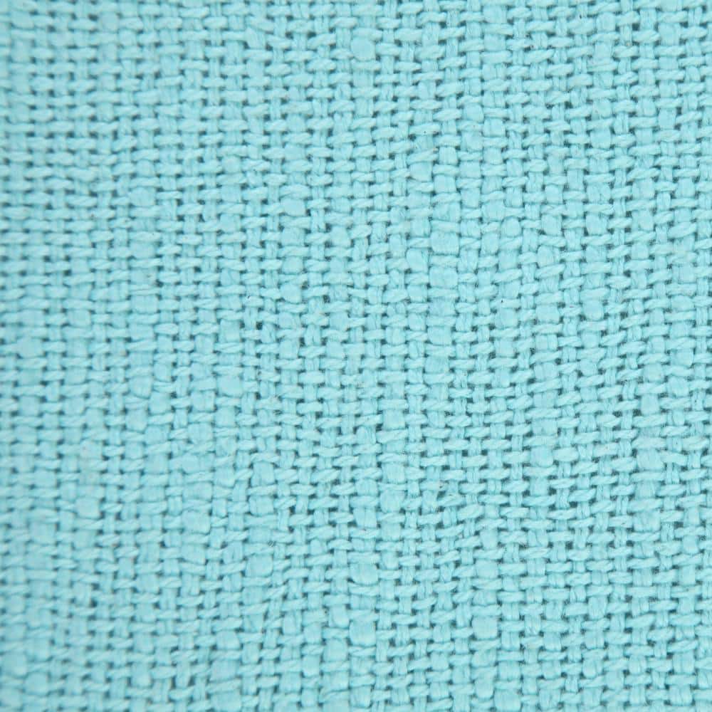 Casper Light Blue Cotton Fringed 20" Square Throw Pillow Set