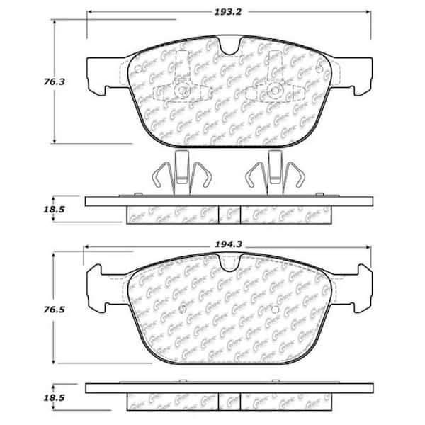 Centric Parts Disc Brake Pad Set 2009-2015 Toyota Venza 2.7L 3.5L