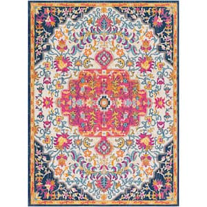 Renee Pink 9 ft. x 12 ft. 3 in. Medallion Area Rug