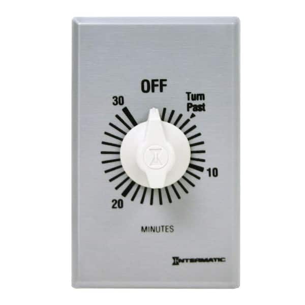 Intermatic 20 Amp 30-Minute Indoor In-Wall Spring Wound Timer, Gray