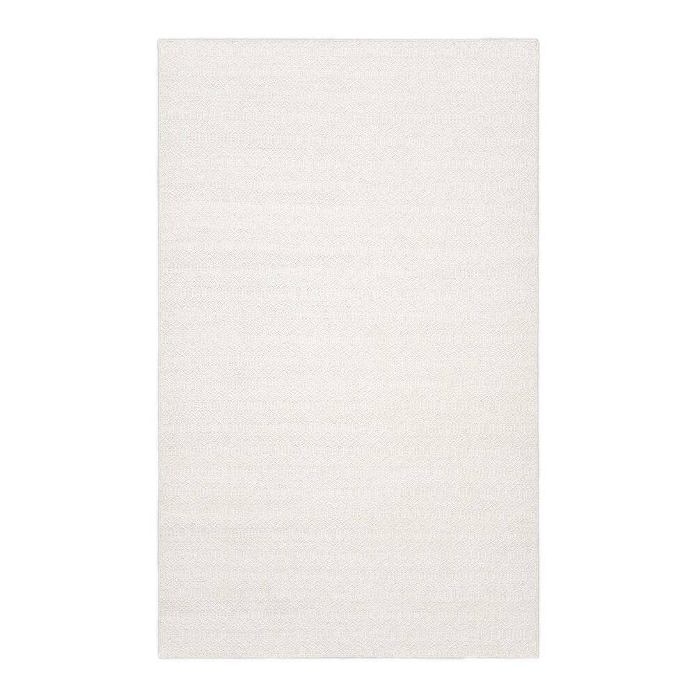 Handmade Ivory Wool 60'' x 36'' Flatweave Area Rug
