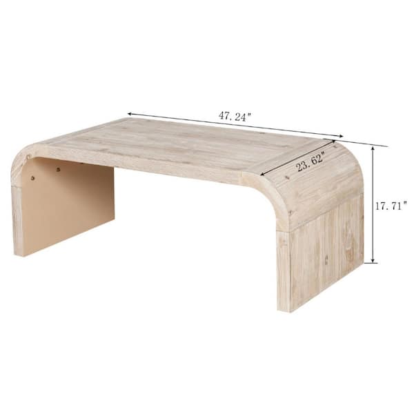 センターテーブル・ローテーブル journal standard furniture coffee table HOMCOM Industrial 46 in. Length White Oak Rectangle Particle